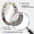 White Gold Cherry Blossom Blooms I - Large Oval Wall Mirror On Metal-1270351944