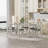 7 Piece Dining Table Set, Farmhouse Rectangle Dining Table And Chairs Set For 7, Rubber Solid Wood Legs Modern Kitchen Dinette Set For Dining Room, Living Room