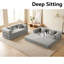 Canapé-lit gris convertible, canapé futon pliable 2-en-1 avec coussins amovibles, mobilier de salon en velours côtelé, canapé-lit peu encombrant pour petits appartements, chambre d'amis, dortoir - L 78,7 po x L 35,4 po