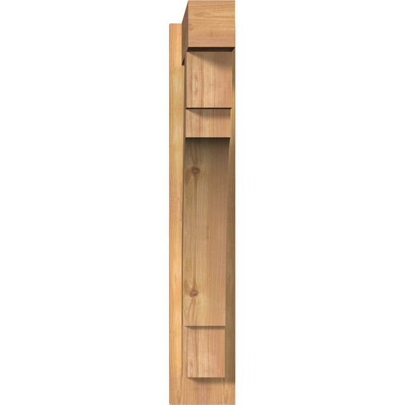 Persienne en bois Merced Block Rustic Timber, P 20 po x H 32 po, 8" W Western Red Cedar (Rough Sawn)