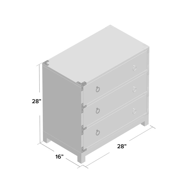 71cm W 3 - Drawer Chest of Drawers, Natural