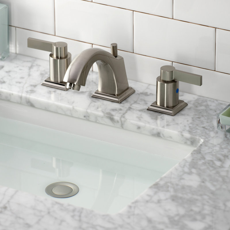 Robinet de salle de bain espacé Kingston, Nickel brossé