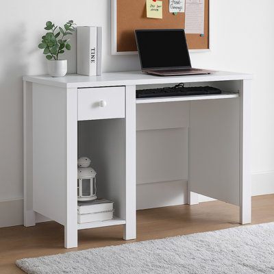 Akol Computer Desk, Keyboard Drawer And Storage