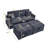 Fluffy 2-in-1 Loveseat & Chaise Lounge with Hidden Storage, Double Ottomans & Table-988749400