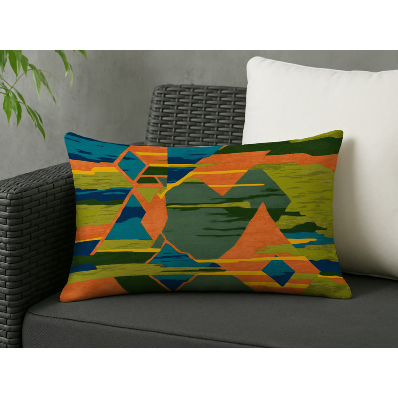 Sunkissed Horizon Indoor And Outdoor Throw Pillow, Rectangle 20"H x 14"W