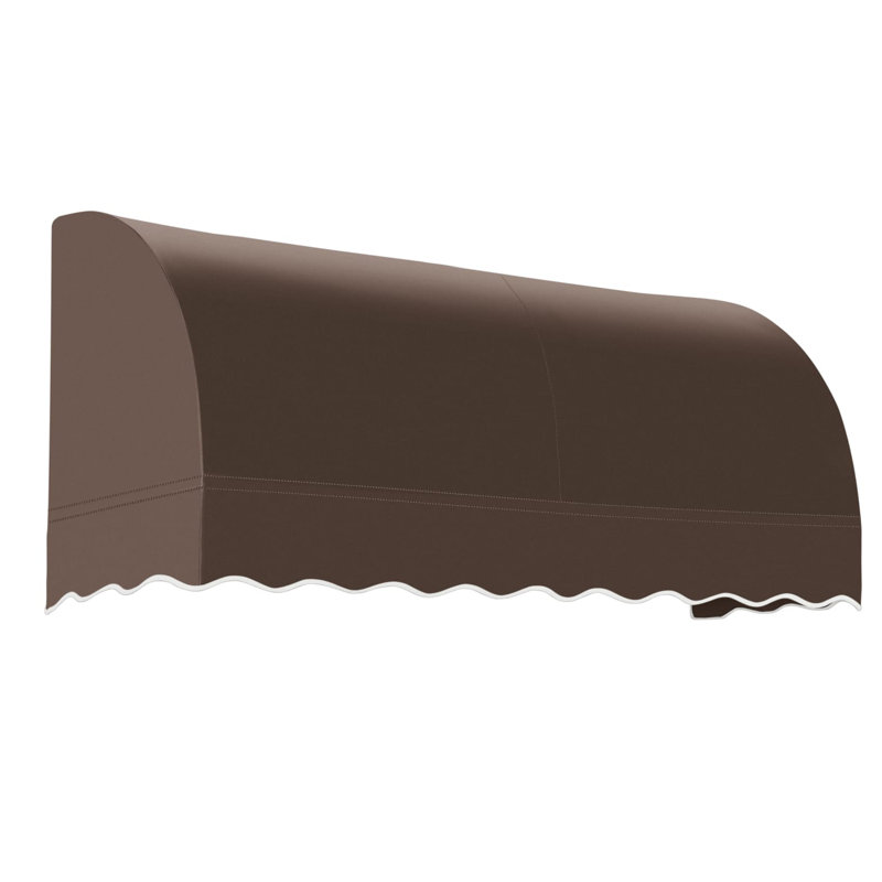 Auvent fixe en tissu acrylique Awann Savannah, H 31 po x l 76,5 po x P 24 po, Brun