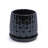 Handmade Ceramic Flower Pot With Groove Pattern, 6 & 8 Inch Diameter, Black Color For Orchids, Indoor/Outdoor Use On Windowsill & Bookshelf, Breathable Clay With Saucer-246764235