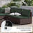 8-Piece Rattan Patio Conversation Set with Cushions and 56-Inch Outdoor Fire Pit Table-1082927428