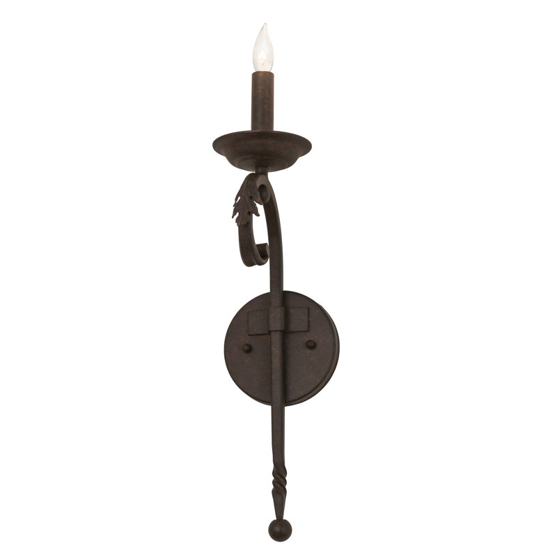 Andorra Steel Candle Wall Light