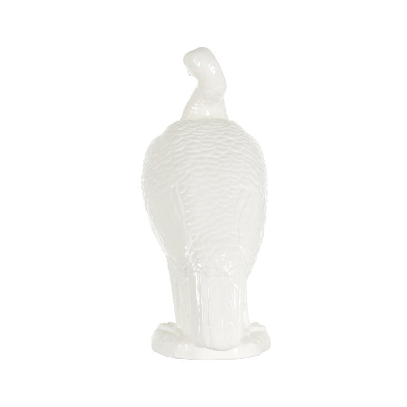 White Ceramic Thanksgiving Turkey Figurine