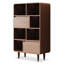 Vitrines en bois manufacturé et brun noisette-121375251
