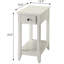 Table d'appoint en bois blanc avec tiroir - Améliore l'esthétique de votre maison