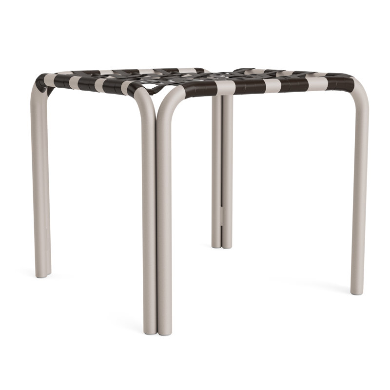 Kantan Outdoor Square Side Table, Dove Smooth, Coffee