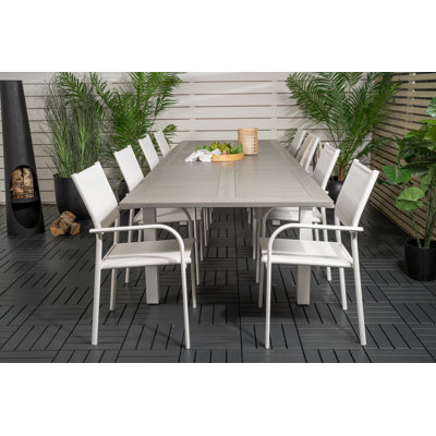 Jayesh 8 - Person Patio Dining Set with Extendable Rectangular Table
