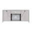 Meuble télé/console avec foyer Emerson de 70 pouces, chauffage et éclairage DEL, gris pâle
