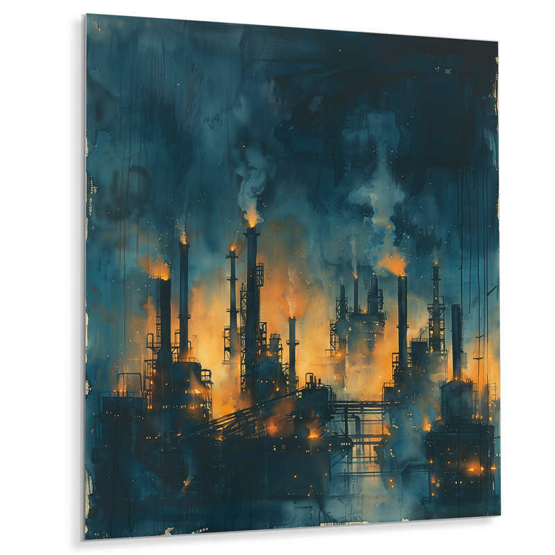 Décoration murale «Blue Metals» de Metropolis, Métal, 20" H x 12" W