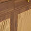 Armoire à chaussures multifonctionnelle moderne en MDF de couleur noyer qui se fond dans le style nordique-256860395