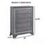 Contemporary Style 1Pc Chest Five English Dovetail Drawers Ball Bearing Glides Mirror Trim