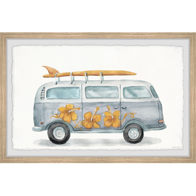 Keziah Surfing Van Framed Print