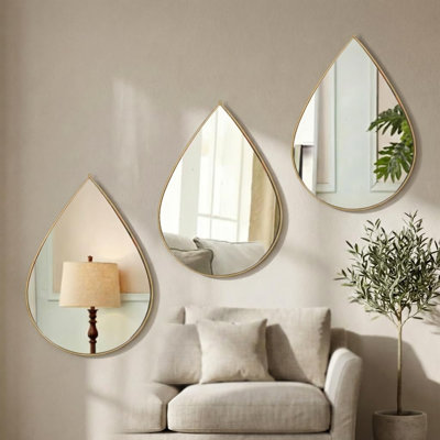 Golden Embellished Hanging Mirror