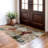 Rug Runner Washable - Hallway Runners Abstract Non-Slip Pet Friendly Low Pile Rug Soft Indoor Floor Mat Front Door for Bedroom Entryway Laundry Red-2007568871