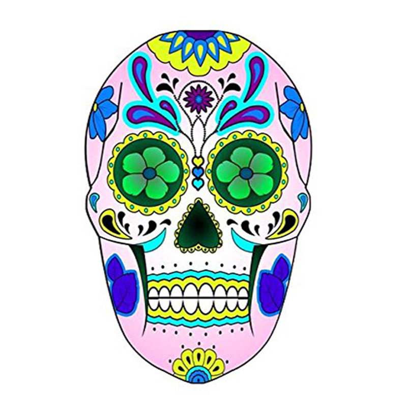 Décalcomanie murale day of the dead Dimondale, Violet / vert