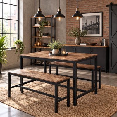 Alodie Industrial Dining Set