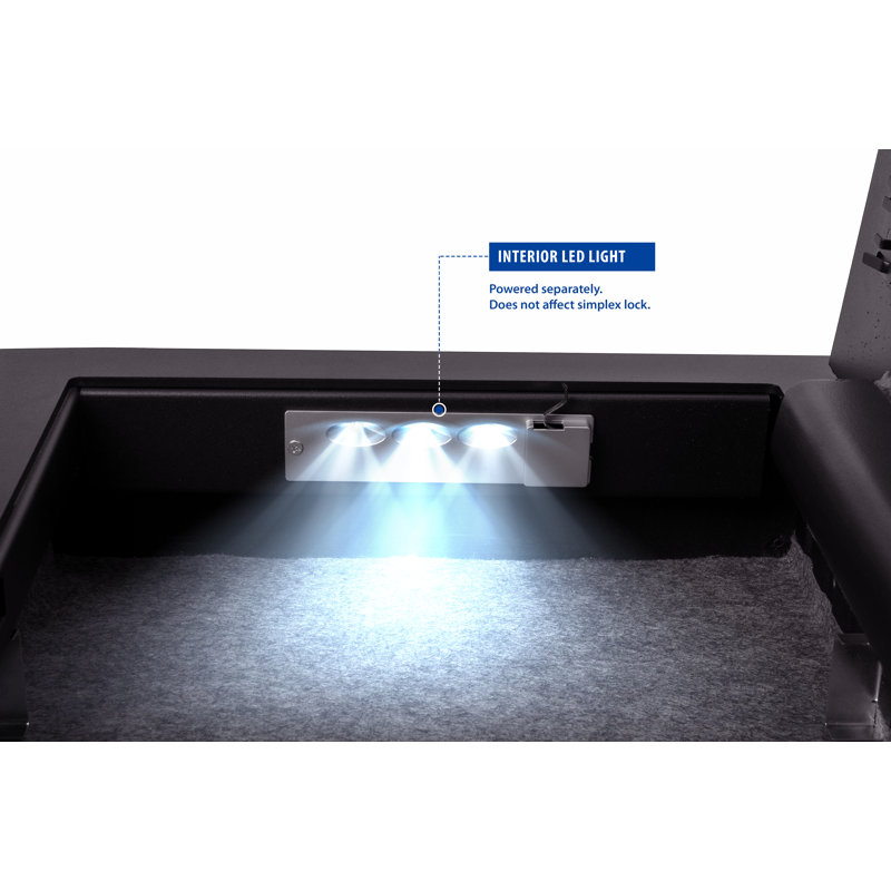 Black Steel Biometric In-Wall Safe with LED Light