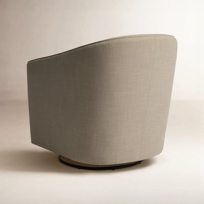 Caines Linen Swivel Barrel Chair