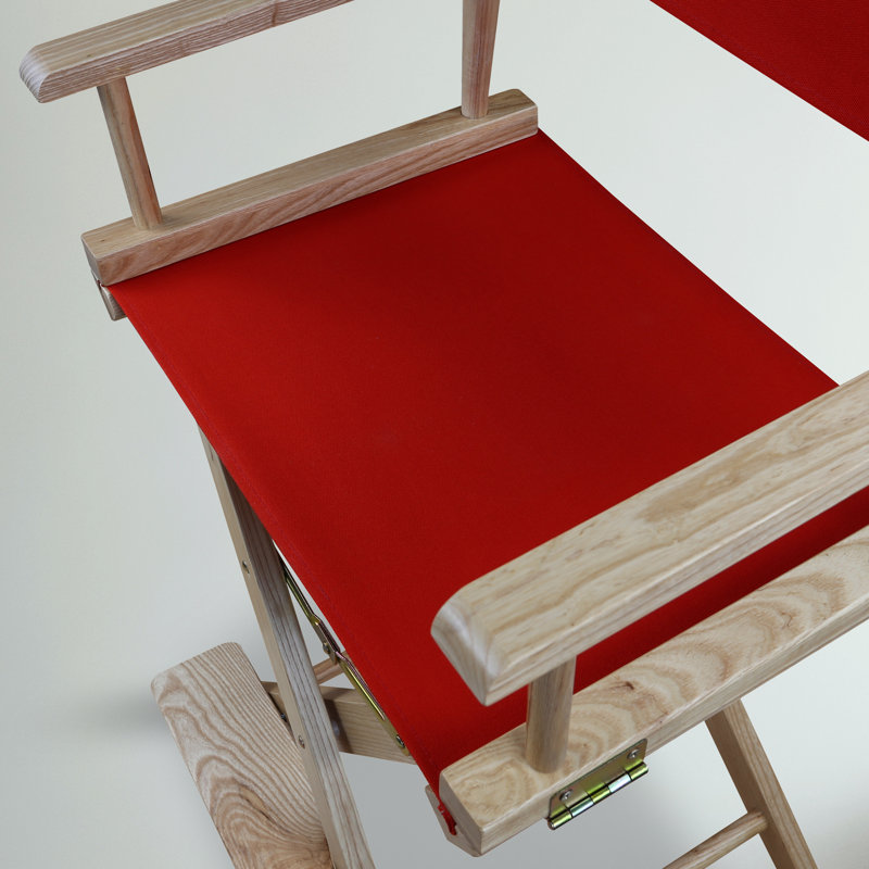 Chaise de réalisateur Alyzon, Rouge, Naturel