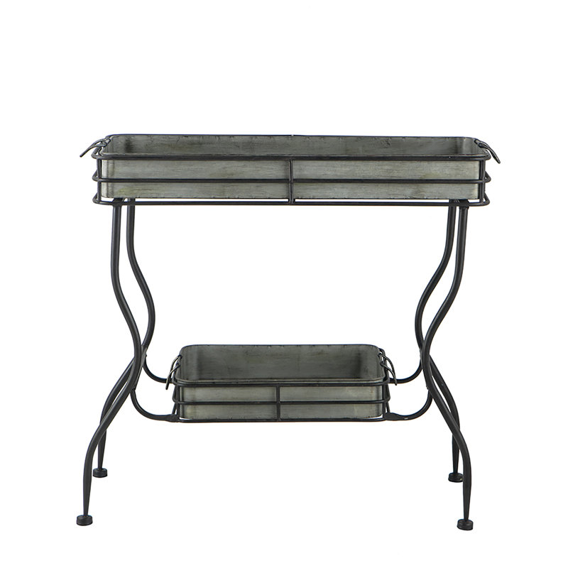 Maggie Galvanized Tray Table