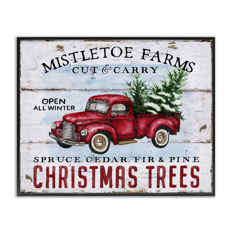 «Gistlee Farm Trees» par Creatif Belle, H 11 po x l 14 po, Giclée encadrée noir minuit