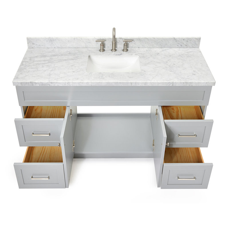 Ensemble de meuble-lavabo simple 61 po Hamlet, Gris