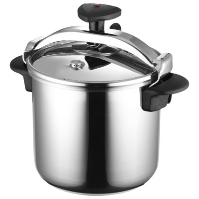 Magefesa Star 12.7-Quart Stainless Steel Pressure Cooker, Works on All Stovetops (Induction Compatible), Safety Lock & 8 PSI Cooking