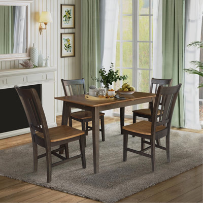 Lola Solid Wood Butterfly Extension Dining Set