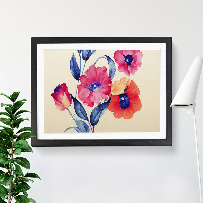 Glowing Flowers - Framed Print