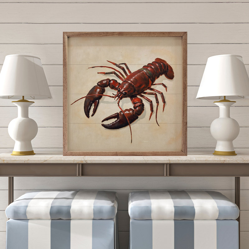 Imprimé homard, H 24 po x l 24 po