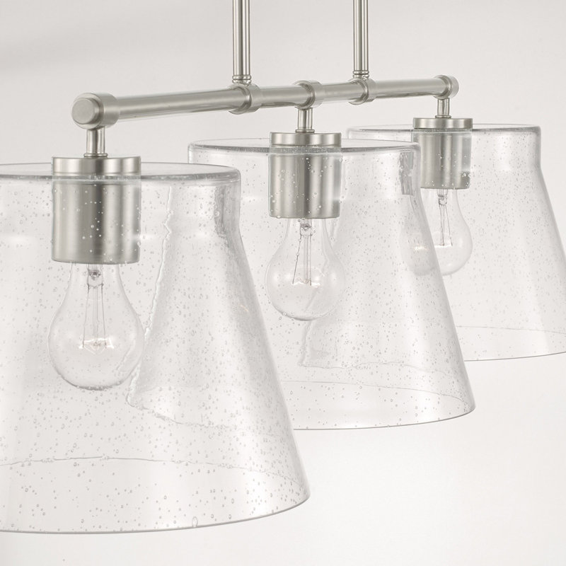 Alorie 3 - Light Kitchen Island Pendant, Brushed Nickel