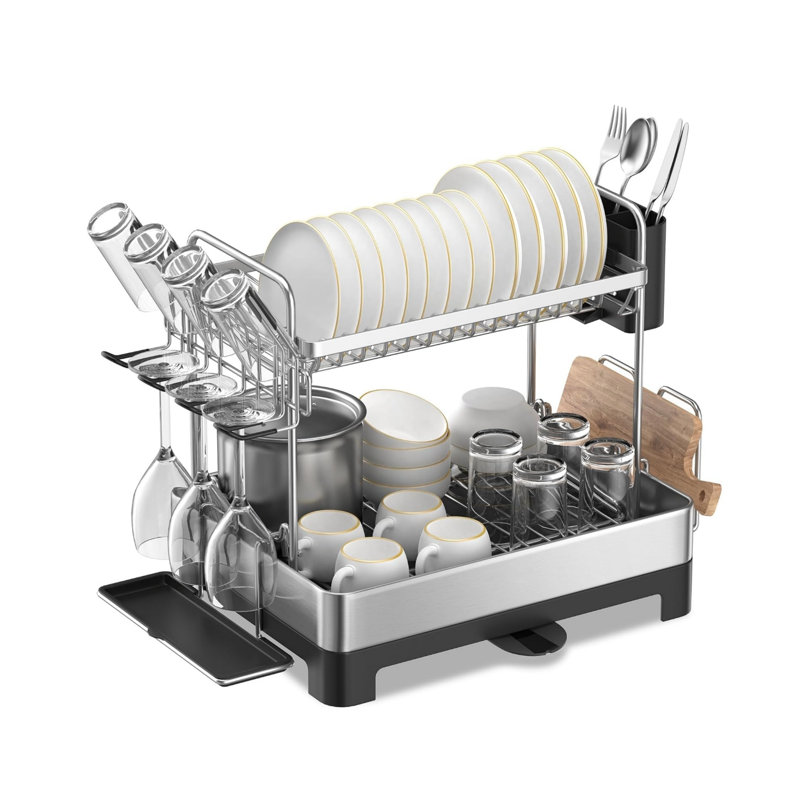Stainless Steel Two Tier Dish Rack