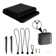 K-Like 108'' W x 84'' D Black Cover Retractable Side Awning