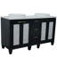 Ensemble de meuble-lavabo double 61 "avec miroir Schreck-1129842574