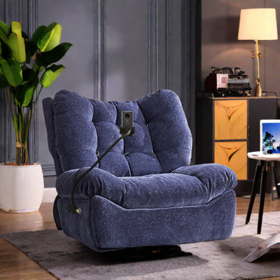 Steinunn Upholstered Swivel Recliner