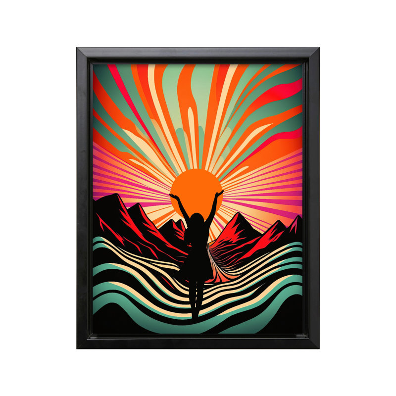 Déesse du soleil, Black Framed, Canvas, 12"H x 16"W