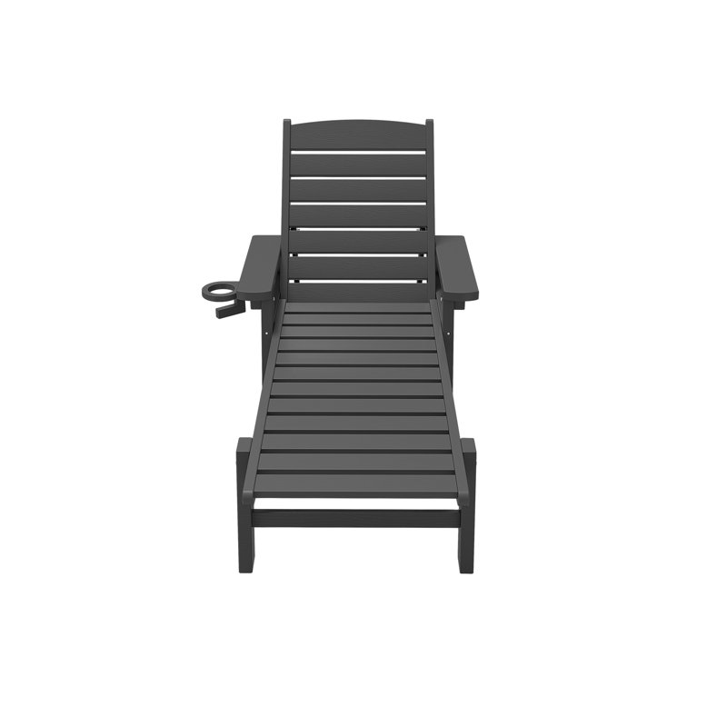 Grzedzinska Reclining Outdoor Lounge Adirondack Chair, Gray