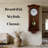 Verona Silent Pendulum Wall Clock - Battery Operated Grandfather Clock With Decorative Glass, Roman Numerals And Real Wood Frame For Living Room, Office And Home Decor