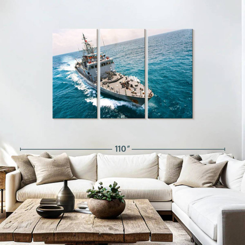 Mait Military Navy Ship, 48" H x 74" W
