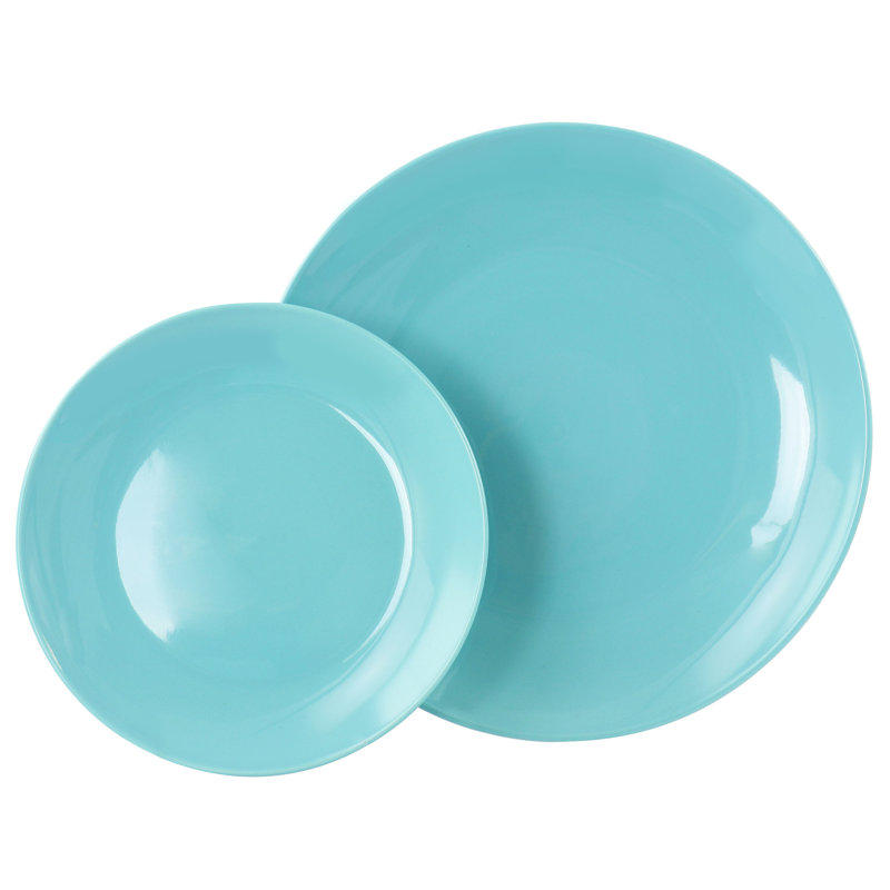 Service de table en porcelaine Ebern Designs Horwoth - Service pour 6, Bleu