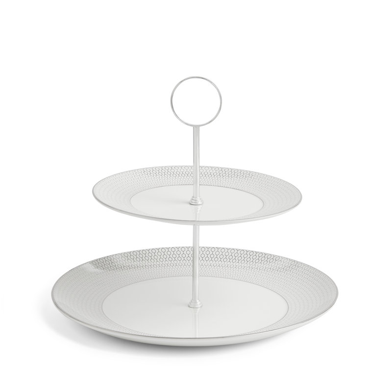 Gio 2-Tier Cake Stand, Silver