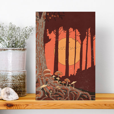 Art mural forêt d'automne