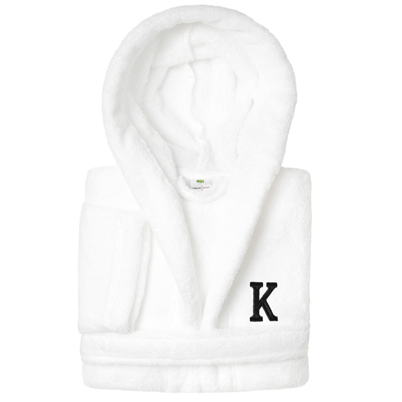 Peignoir à capuche double 100% polyester personnalisé, M, K, Noir